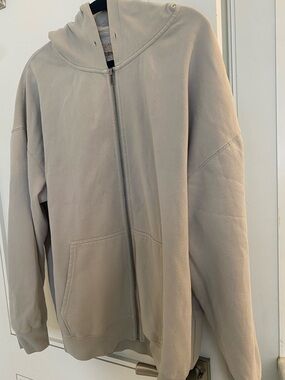 Harlow Light Beige Zip Hoodie